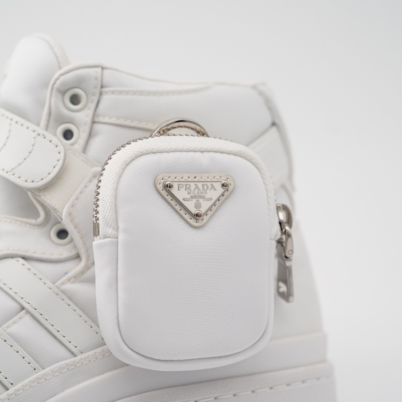 Size US11 - adidas x Prada Forum High White Re-Nylon 2TG193 Sneakers - Picture 9 of 16